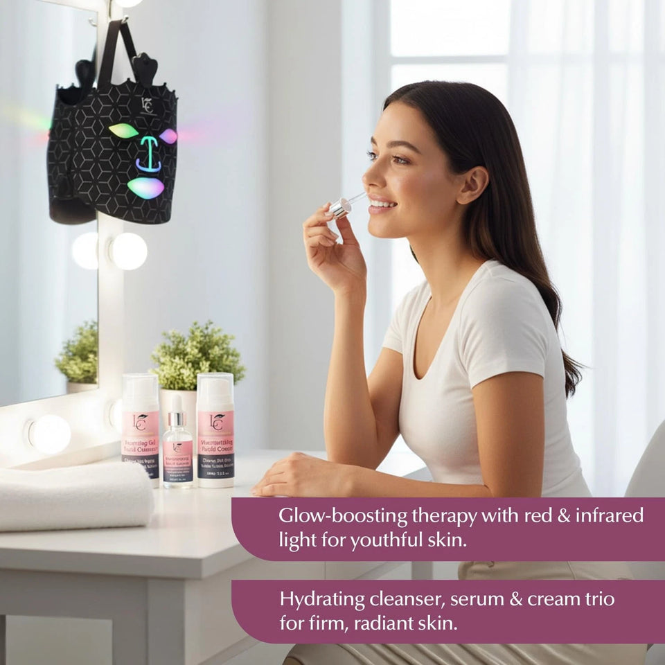 LED Mask Skincare Essentials – Complete 4-Step Moisturizing Set All skin Type