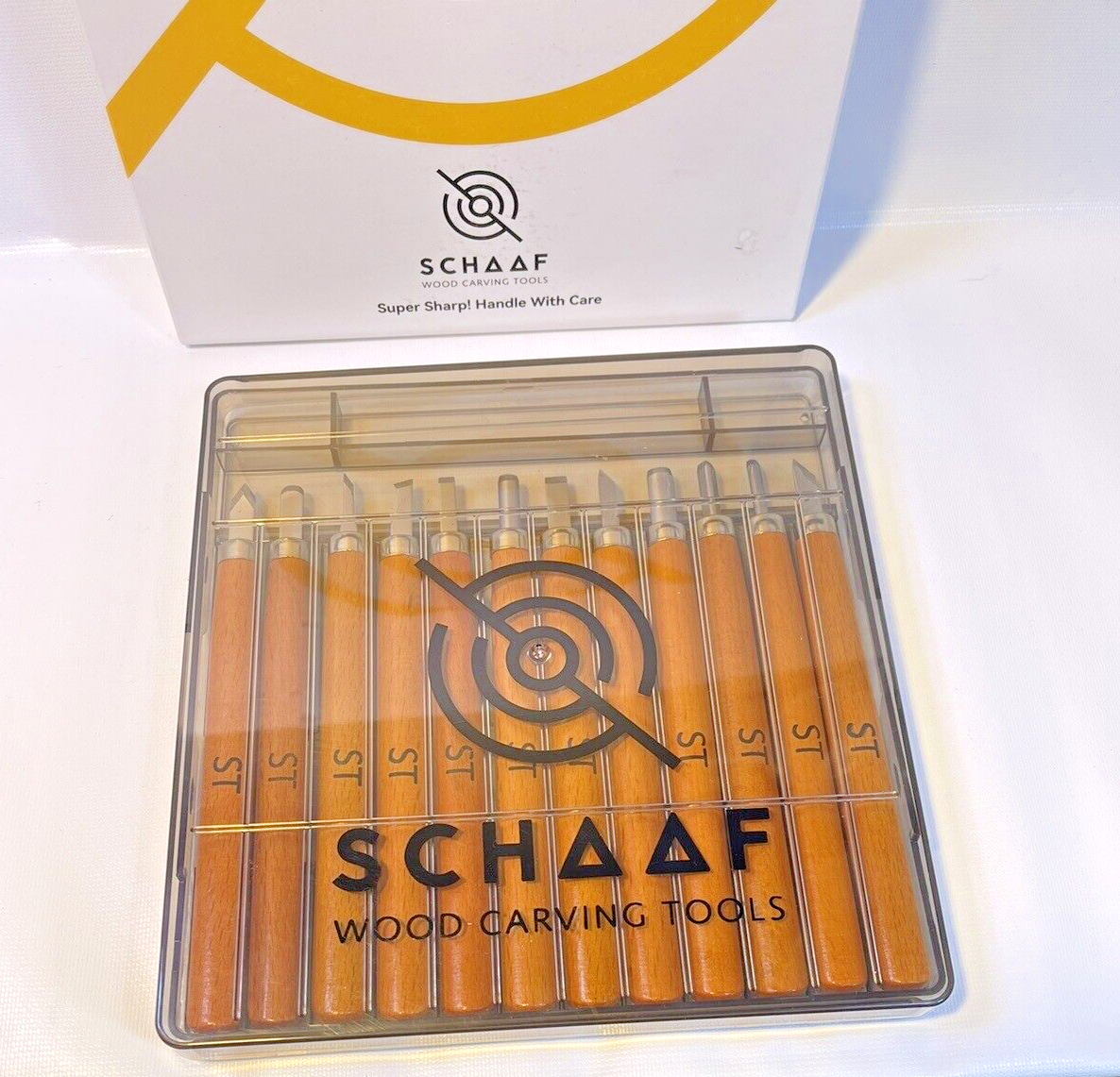 Schaaf Large 12 Piece Wood Carving Set New in Plastic Box – Malabar Hat ...