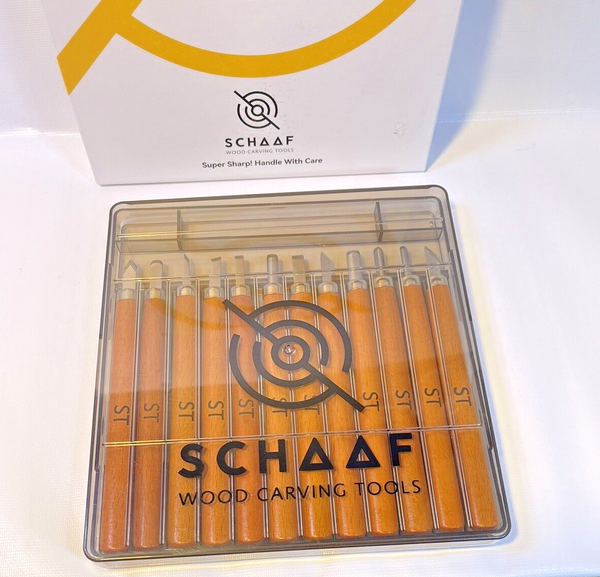 Schaaf Large 12 Piece Wood Carving Set New in Plastic Box – Malabar Hat  Company