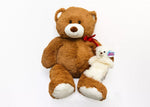 Fuzzy Friends Jumbo 34" Mom and Baby Plush Bears - Perfect Valentine’s Day Gift