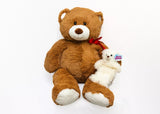 Fuzzy Friends Jumbo 34" Mom and Baby Plush Bears - Perfect Valentine’s Day Gift