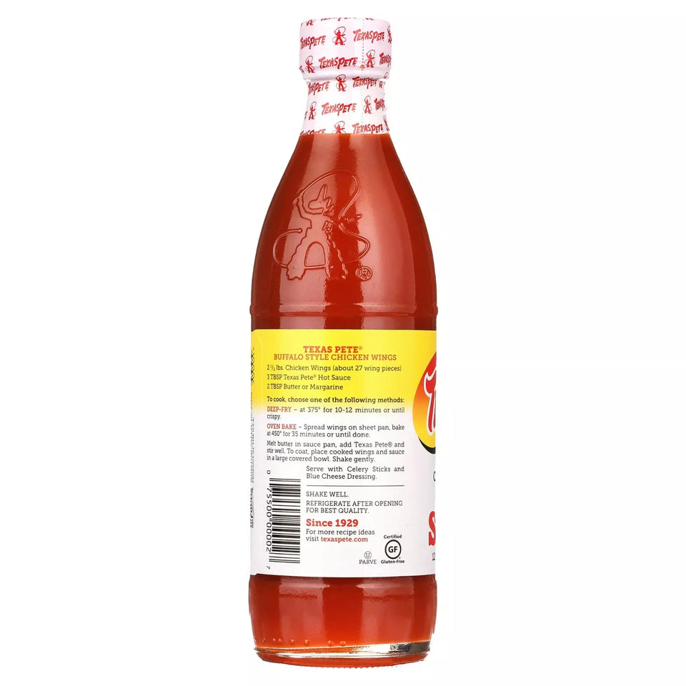 Texas Pete Original Hot Sauce (Pack of 2) Large 12 oz Bottles by Texas Pete