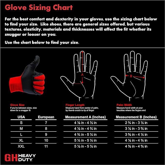 GH Heavy Duty All Purpose Work Gloves with Cut Resistant Palm 10 Pairs