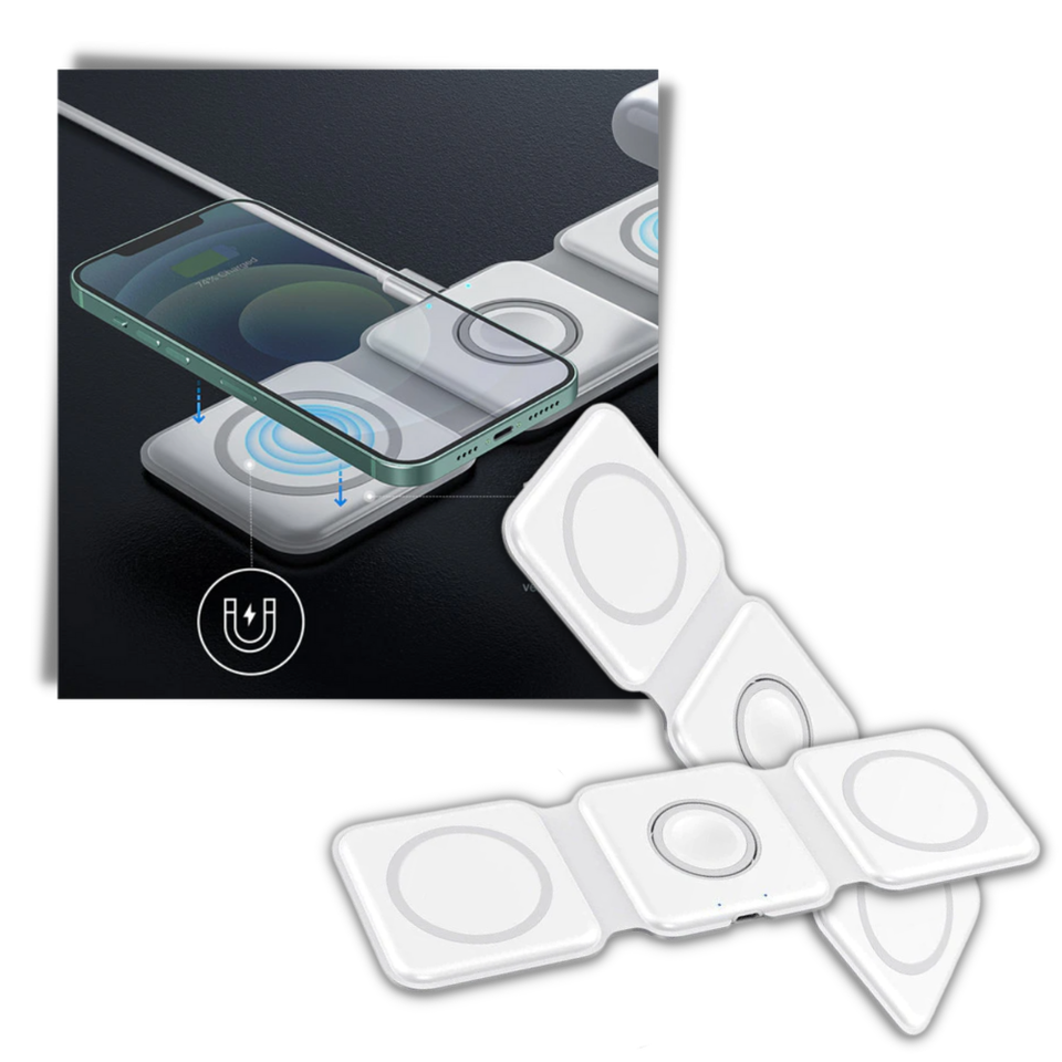 Magnetic Wireless Charger Mobile Phone Watch Headset Portable Fast Charging