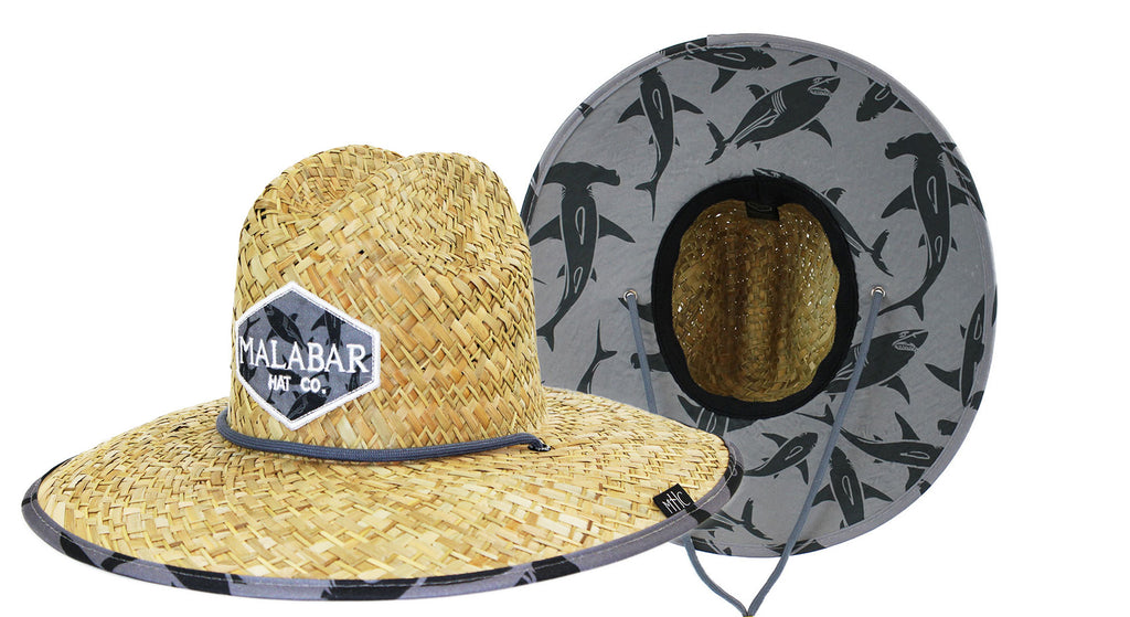 Sharks Fabric Pattern Print Straw Children's Sunhat, Boy & Girl, Ages –  Malabar Hat Company