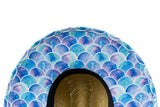 Mermaid Scales Kids Sun Hat Straw Hat For Beach, Boating, Fishing, Walking, or Hanging By The Pool