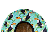 Toucan Sun Hat Straw Hat For Beach, Boating, Fishing, Walking, or Hanging By The Pool