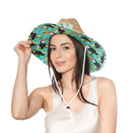 Toucan Sun Hat Straw Hat For Beach, Boating, Fishing, Walking, or Hanging By The Pool