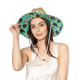 Toucan Sun Hat Straw Hat For Beach, Boating, Fishing, Walking, or Hanging By The Pool